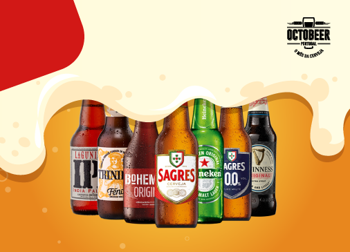 Faça um brinde: na compra de 3 cervejas vai receber a 4ª!